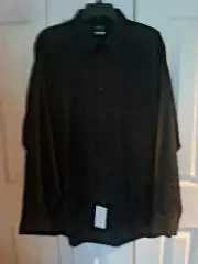 Mens Dress Shirt Black Size 16-16 1/2 Arrow Nwt