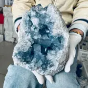 11.11LB TOP Natural blue geode quartz cluster crystal Mineral specimen healing