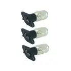 3x LIGHT GLOBE FOR PANASONIC MICROWAVE OVEN PN: 2493134