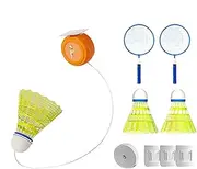 Rebound Badminton Adjustable Set, Badminton Practice Equipment, Shuttlecock Trainer, Agility Training Tool, Perfect For Hand-Eye Coordination & Outdoor Play Parks, 3.15x1.57 Inches