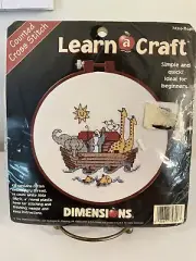 Dimensions Learn A Craft~Counted Cross Stitch Noah's Ark~Simple & Quick New