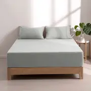 Dreamaker Superfine Washed Microfibre Combo Fitted Sheet Set Dove Grey (Single, King Single, Double, Queen, King, Super King)