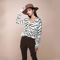 在飛比找momo購物網優惠-【PANGCHI 龐吉】斑馬紋棉薄外套(2322206/13