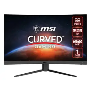 【MSI 微星】G32C4X 32型 VA 250Hz 曲面電競螢幕(1ms/FreeSync/1500R/HDR)