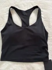 Fabletics Sports Bra Anywhere Built In Bra Tank Active Wear Padded Black Small S