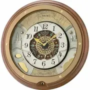 Seiko Atlas Melodies In Motion Musical Clock, Quartz, Analog, Gold, QXM381BRH