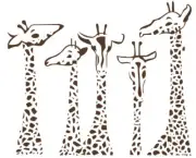 Wall Stickers custom colour large giraffe vinyl decal decor Nursery kids