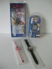 4 Vintage Pokemon Hot Wheels Flintstones Where's Waldo Watch New -never used Lot