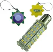 HQRP BA15s Bayonet Base 66 LEDs SMD 3528 LED Bulb Lamp Cool White 6300K-7000K 10-30V DC 5W 320-370 Lumen + HQRP UV Meter