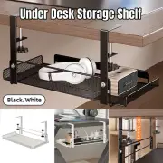 Under Desk Storage Shelf Hidden Drawer Organizer for Office Home Table Space