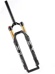 Mountain Bike AIR Suspension Forks 29" Mountain Bike Bicycle Front Fork Gas Fork with Rebound Adjustment Manual/Remote Lockout 1 1/8" Straight Tube 100mm Travel QR 9mm Disc Brake