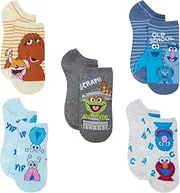 [Sesame Street] Women s No-Show Socks with Elmo, Big Bird, Cookie Monster, Bert, Grover Prints (5 Pack), Size Sock Size: 9-11/Shoe Size: 4-10.5