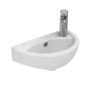WS Bath Collections Basic 4040.01R Basic 15-1/2" Oval Ceramic - White