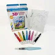 EyeConnect Crafts DIY Medium 3D Tunnel Book - Unicorns & Pegasuses | Creative Pop-in STEAM Craft Set for Kids & Teens | Build Paint & Customize with Mini Characters | Fun Pop-Up Art Activity Kit