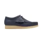 Clarks Wallabee 26174515 Men's Blue Leather Oxfords & Lace Ups Casual Shoes