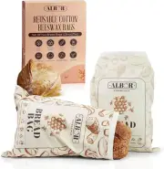 Beeswax Bread Bags for Sourdough Cotton Beeswax Bags for Bread Sourdough Bread
