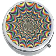 Psychedelic Pattern Medicine Vitamin Pill Box