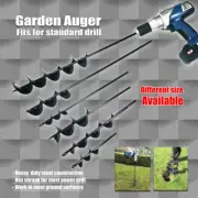 Drill Drived Garden Auger Earth Planter Post Hole Digger Ø40 Ø50 Ø78mm 22cm-75cm