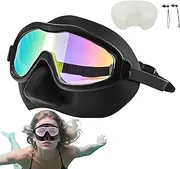 Swim Goggle - Anti Fog UV Protection Swim Goggles | UV Protection Silicone Water Glasses with Nose Cover for Diving, Snorkeling & Beach
