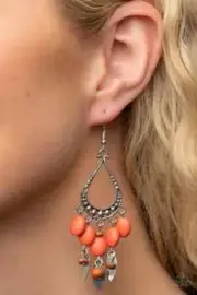 Paparazzi ADOBE AIR orange earrings