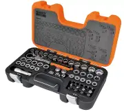 BAHCO Pass-Through Socket Set with Flexi Head Ratchet/Adaptors S530T