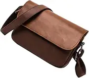 [WRITWAA] Fashion Shoulder Bag Cross Body Bag Mens Crossbody Bag Man Shoulder Bag Pu Tote Bag Man Messenger Bag Khaki