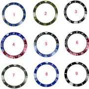 40mm Replacement Ceramic Bezel Insert Watch Ring for GMT Watch Case Accessories
