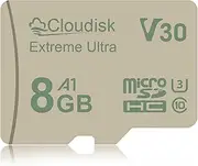 Micro SD Card 8GB U3 90MB/S V30 Extreme Ultra C10 A1 MicroSDHC UHS-I for Camera, DVR, Tablet PC and Cell Phone (8GB)