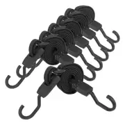 6 Pack Flat Adjustable Bungee Cords with Hooks 48 Inch Bungee Cords with Hook...