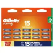 15 Pack Genuine Gillette Fusion 5 Manual Blade Cartridges *Made In Germany