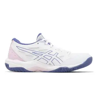 【asics 亞瑟士】排球鞋 GEL-Rocket 11 女鞋 白 紫 吸震 抓地 室內運動 羽排鞋 亞瑟士(1072A093102)