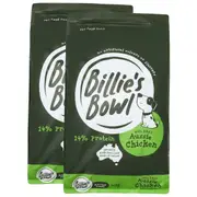 Billie's Bowl Adult with REAL Aussie Chicken Dry Dog Food 10kg x 2