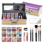 Starter Makeup Kit for Tweens Girls With Train Case, Full Starter Cosmetics M...