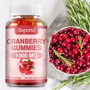 Cranberry Gummies 1000mg - UTI Support & Cleanse, Bladder and Kidney Health