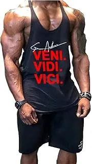 [Befox] Men's Gym Stringer Undershirt Strap Stretchy Cotton Athletic Casual Tank Top