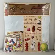 Vintage Carol Wilson Dog Fun Scrapbooking Kit New In Package