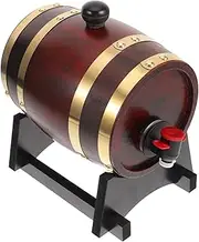 JECOMPRIS 1Set Wood Wine Barrel Dispenser for Aging Storing Wine Decorative Oak Wine Storage Barrel for Bars Wineries Exhibitions Versatile Wine Aging