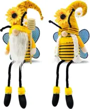 Lovinland Spring Decorations for Home - Honey Bumble Bee Sunflower Plush...