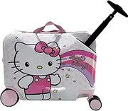 [Fast Forward] 18" Hello Kitty Kids Ride on Luggage-Hardshell Rolling Travel Suitcase-Lightweight Ride On Suitcase For Kids, Multicolor, Hello Kitty