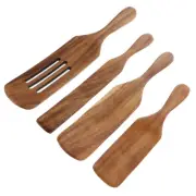 Wooden Slotted Spatula Steak Spatula Natural Spurtle Set