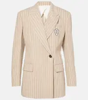 [Brunello Cucinelli] Brunello Cucinelli Cotton and silk blazer AU 12 beige