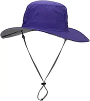 [Ipetboom] Unisex Summer Sun Hat Big Hat Lanyard Uv Protection for Men Women Beach Outdoor Uv Blocking Purple