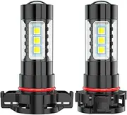 PCVBMLAUT 5202 Led Fog Light Bulbs Compatible with GMC Sierra 1500 2500 3500 (2007-2013), 6000K White Light Fog Bulbs Car Accessories, Plug and Play, 2 Pcs