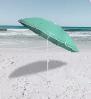 6ft UV Protection Beach Umbrella W/ Matching Case Vented Canopy Lightweight Pole