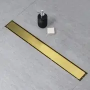 Linear Shower Drain 48" Gold | Stainless Steel | Tile Insert