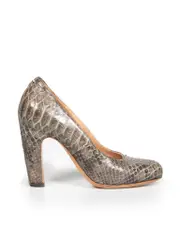 Grey Python Pattern Pumps