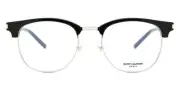 Saint Laurent SL 104 Eyeglasses Men Black Browline 52mm New & Authentic