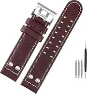 [FULNES] For Hamilton Khaki aviation Watch H77616533 H70615733 Watch Strap Genuine Leather jazz field Men WatchBand 20 22 Military Style