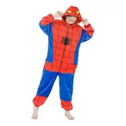 Kids Boys Girls Spiderman/stitch Jumpsuit Hooded Sleepwear PartyNightwear -NMAOV Red-Spiderman 6-7 Years