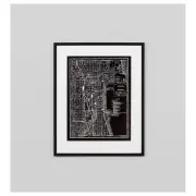 Chicago 1895 Map Print Black and White
